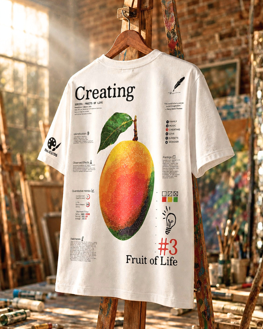 Creating mango graphic tee, Fruits of Life collection