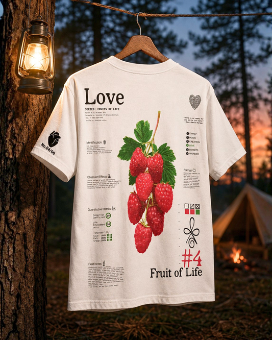 Love raspberries graphic tee, Fruits of Life collection